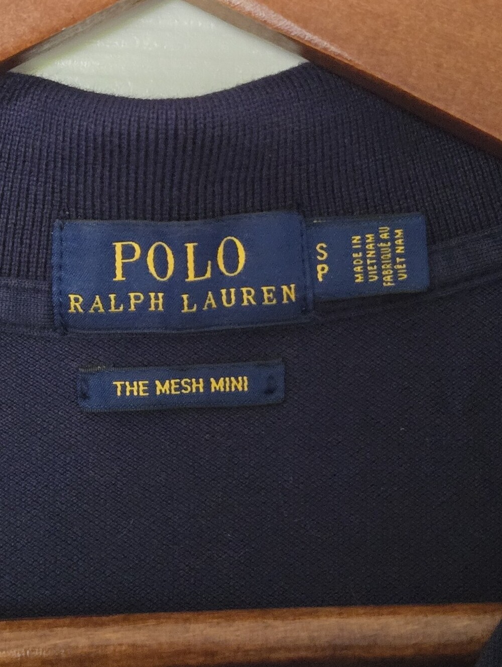 Polo by Ralph Lauren Navy Blue & White Colorblock Polo Dress with Red Stripe - Picture 3 of 16